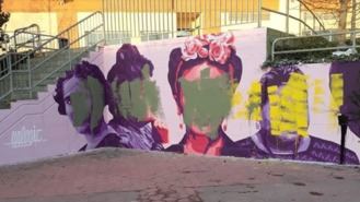 Vandalizada la réplica del mural de Ciudad Lineal pintada en Getafe