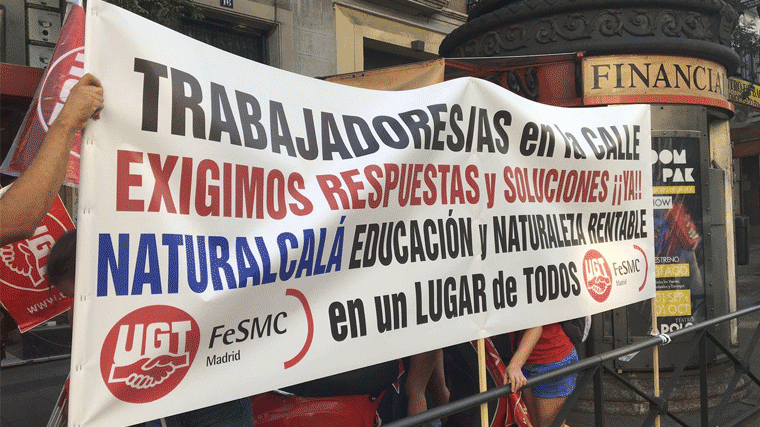 UGT denuncia la situación de los trabajadores de Naturalcalá por 'negligencia' de la Comunidad