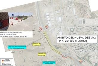 Modificaciones en el Carril Bici de la M-607 por Obras del Tercer Carril