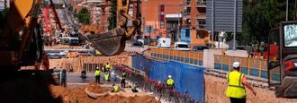 La A-5 su fase de excavación y desde agosto se cortarán pasos del Parque de Atracciones y Batán