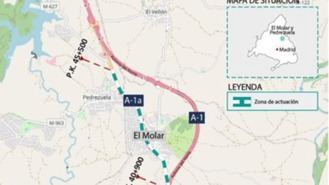 Obras en la A-1A entre El Molar y Pedrezuela provocarán desvíos durante 10 días