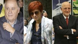 Amancio Ortega, su hija Sandra y Juan Roig, las mayores fortunas de España