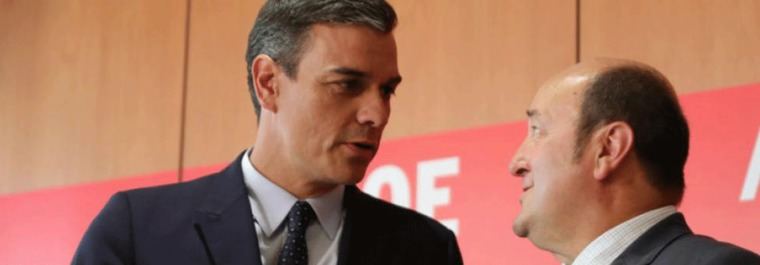 Pedro Sánchez y Andoni Ortuzar en un encuentro