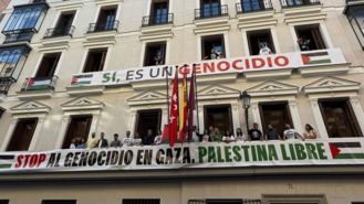 MM presenta alegaciones contra la retirada de sus pancartas por Palestina basándose en su libertad política