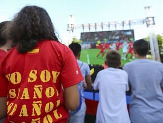 Pantallas gigantes en la plaza de España para seguir los partidos de la selección española