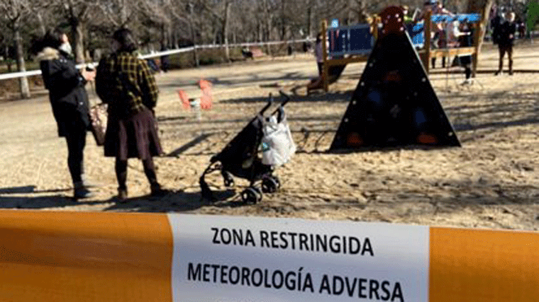 El Retiro y otros ocho parques mantendrán zonas badalizadas por condiciones meteorológicas