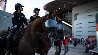 1.300 efectivos, disposito de seguridad del partido de Champions Atlético-Brujas