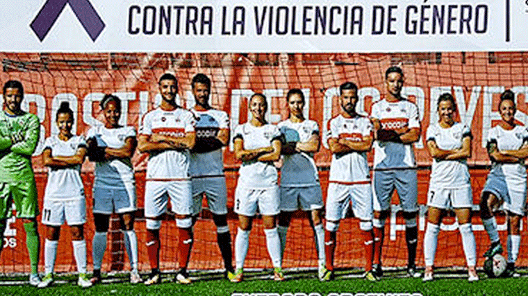 Femenino Madrid CFF y masculinos del `Sanse´ juegan contra la violencia de género