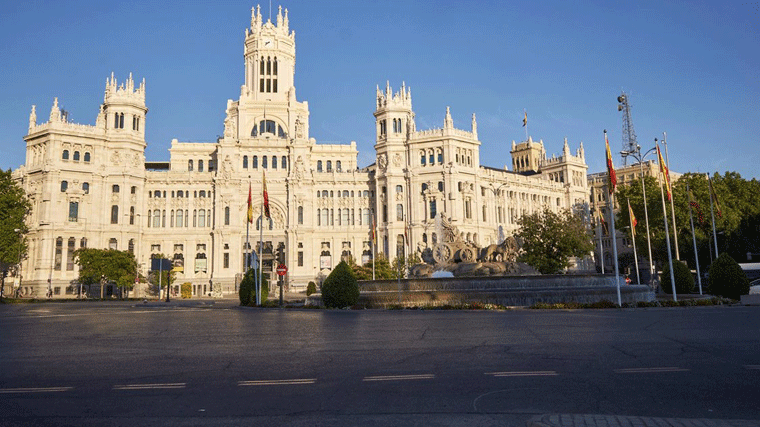 Cibeles, cortada al tráfico este fin de semana de 20 a 22 horas por el videomapping del Ayuntamiento