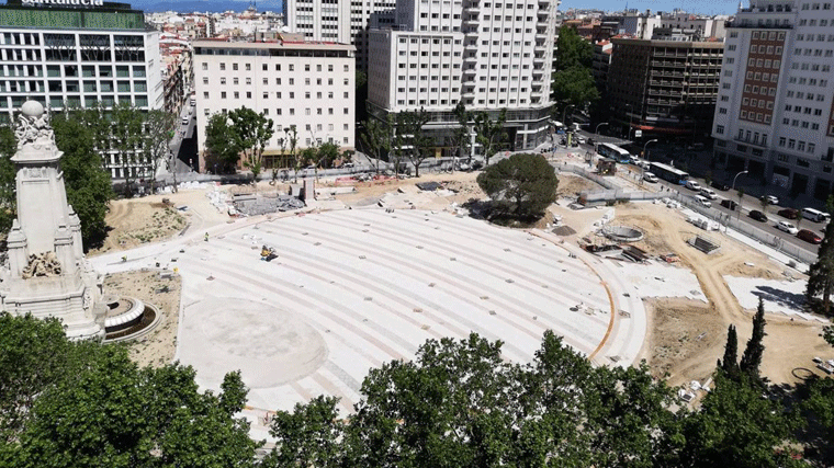 La Plaza de España mostrará su nueva imagen el próximo 22 de noviembre