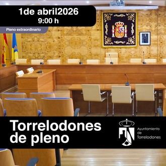 Pleno extraordinario en Torrelodones el 1 de abril a las 10:00 h