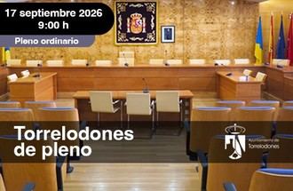 Pleno ordinario programado para el 17 de septiembre a las 9:00 horas