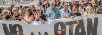 Despliegue policial en Tirso de Molina ante una manifestación anti-OTAN