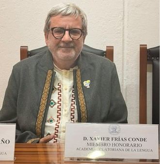 Xavier Frías, nuevo miembro honorario de la Academia Ecuatoriana de la Lengua