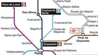 Vecinos protestan por la reorganización de la L1 para llevar el suburbano a Madrid Nuevo Norte
