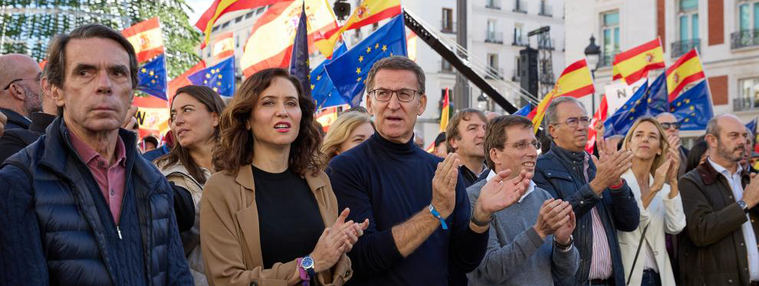 Feijóo avisa: Seguirán las protestas en la calle hasta 'hablar de unas elecciones' y pide debate en Europa la próxima semana