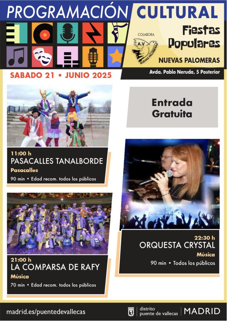 Fiestas populares en Puente de Vallecas: Palomeras Bajas, Nuevas Palomeras y Entrevías