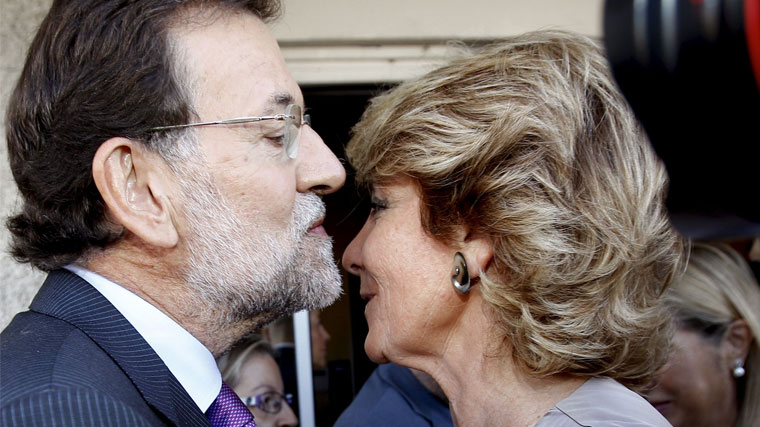 Rajoy y la dimisión de su 'amiga' Aguirre: 'Mi situación no es la misma que la suya'