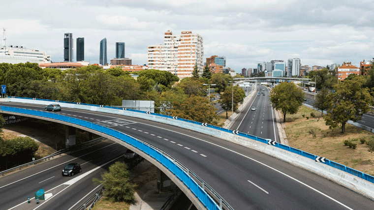 El acceso desde la A-1 a la M-30, cortado por las obras de Nudo Norte