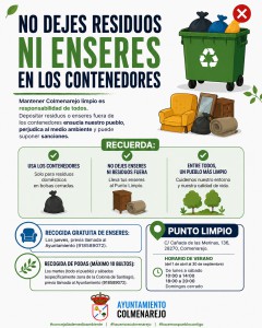 Recogida de enseres y podas: servicio gratuito y recordatorio de normas