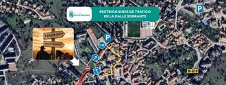Restricciones de tráfico en Calle Sobrante del 5 al 7 de junio