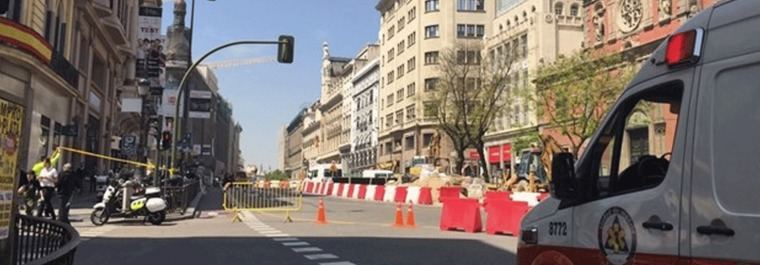 Desalojan el centro de Madrid por un gran escape de gas