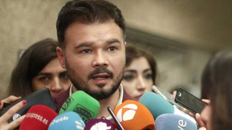 Rufián sobre las declaraciones del rey emérito: 'Que devuelva lo robado y se vaya a un asilo'