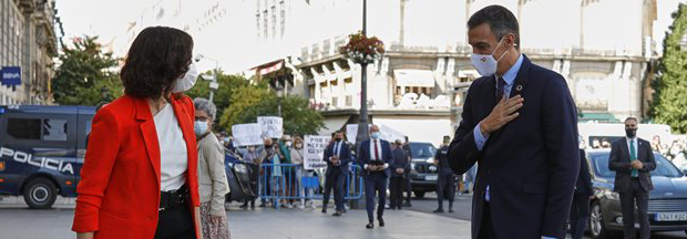 Sánchez y Ayuso, pacto en Sol para frenar al coronavirus