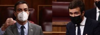 Fondos UE: Entre las críticas de Casado y las alabanzas de Sánchez a Abascal
