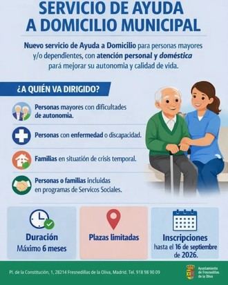 Nuevo servicio de apoyo a personas mayores y dependientes en Fresnedillas de la Oliva