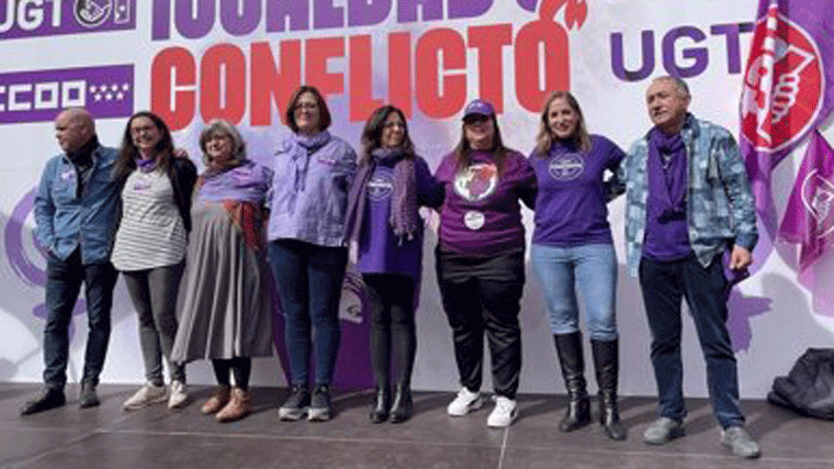 CC.OO y UGT reclaman unidad a las mujeres el 8M: 'No hay nada absolutamente nada que nos separe'