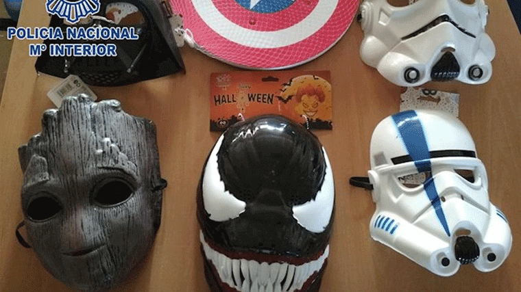 Intervenidas 3.300 máscaras y disfraces de Star Wars y Marvel
