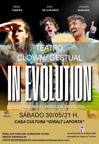 Comedia física y clown en el Auditorio de Valdemorillo: 'IN EVOLUTION' este 30 de mayo
