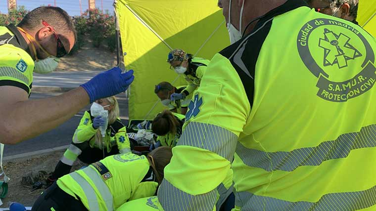 101 técnicos de emergencias, 'ángeles de la guarda que visten de amarillo', se unen al Samur