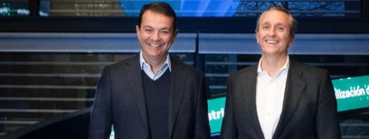 De izquierda a derecha: el director general de Digital Industries de Siemens para España y Portugal, José Ramón Castro, y el director general de Empresas de Telefónica España, Eduardo Ariste