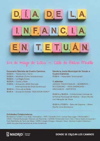 Tetuán organiza una gran fiesta familiar por el Día de la Infancia el 24 de mayo