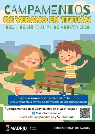 Tetuán lanza más de 1.700 plazas para campamentos de verano 2026