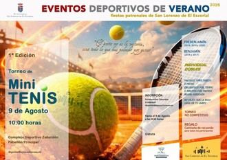 Torneo de Mini Tenis para jóvenes en agosto