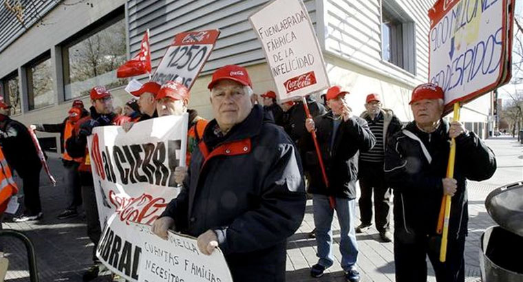 CC.OO dice no al traslado a otra planta de los trabajadores de Coca-Cola