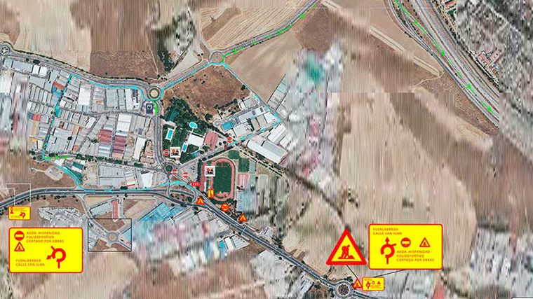 Cortes de tráfico en la rotonda de la M-506 a la altura de las posicinas