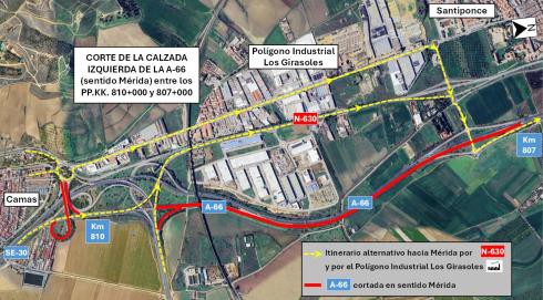 Avances en la rehabilitación de la A-66 en Sevilla