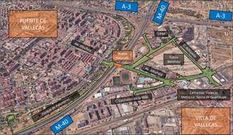 Instalan pasarela peatonal sobre la M-40 en Vallecas con apoyo del Ayuntamiento de Madrid