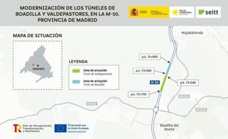 Finalizan las obras de modernización en los túneles de la M-50 en Madrid