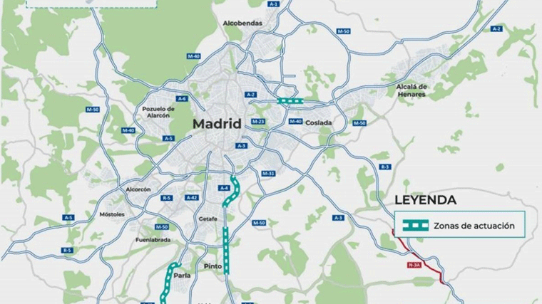 Transportes activa 5 proyectos para mejorar accesos a la A-1, A-2, A-4 y A-42