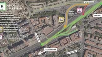 El trazado de la A-5 vuelve este jueves a su itinerario original al eliminar la curva del Parque de Atracciones