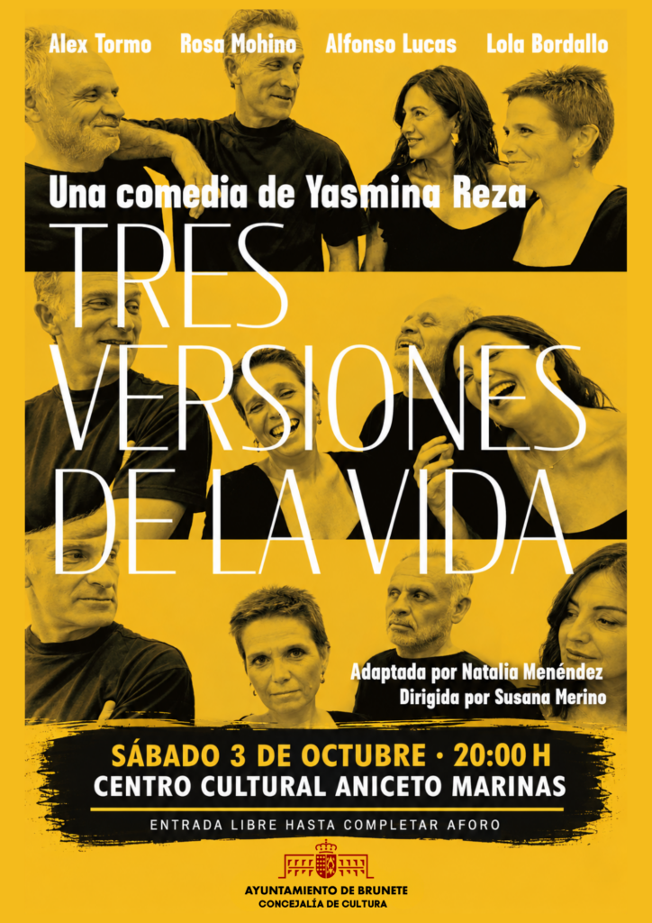 Disfruta de 'Tres versiones de la vida' en el Centro Cultural Aniceto Marinas