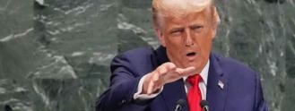 Trump durante su intervención ante la ONU