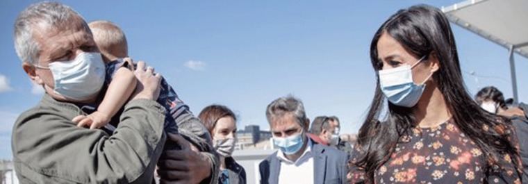 Los 21 ucranianos alojados en `Las Caracolas´ estaban de visita