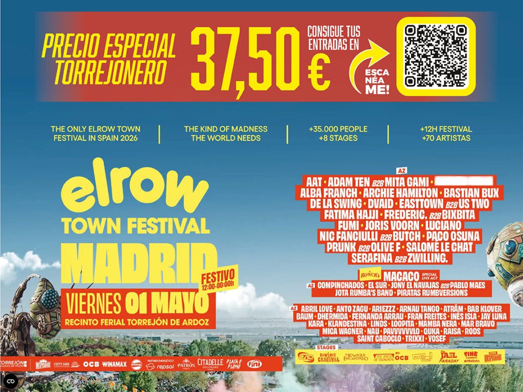 Últimas entradas con 50% de descuento para elrow Town Madrid, solo 37,50 euros
