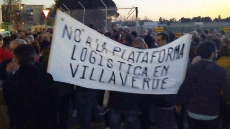 Villaverde protesta por los problemas de 'movilidad y contaminación' del PALM-40